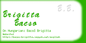 brigitta bacso business card